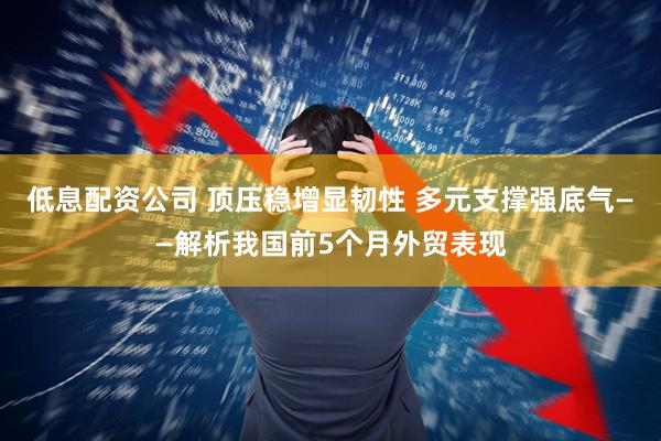 低息配资公司 顶压稳增显韧性 多元支撑强底气——解析我国前5个月外贸表现